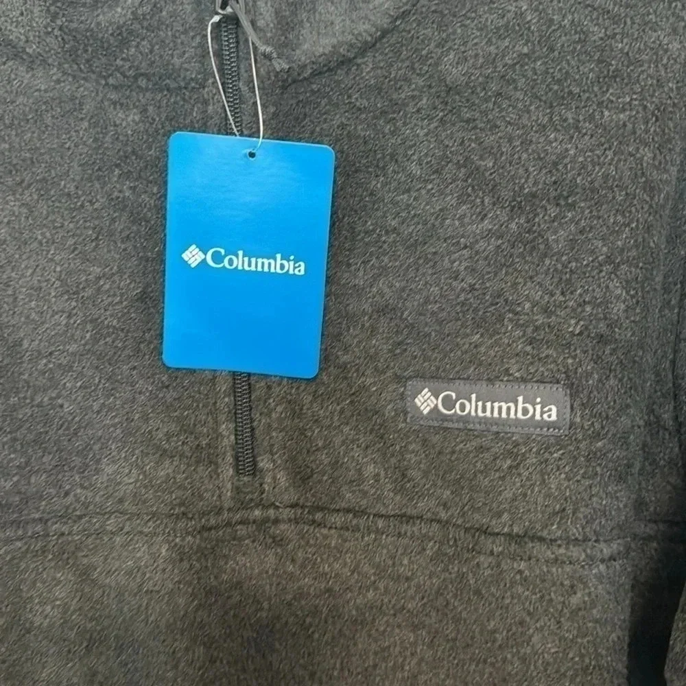 NWT Columbia Men’s Steens Mountain Half Zip Fleece Jacket Gray Size Medium